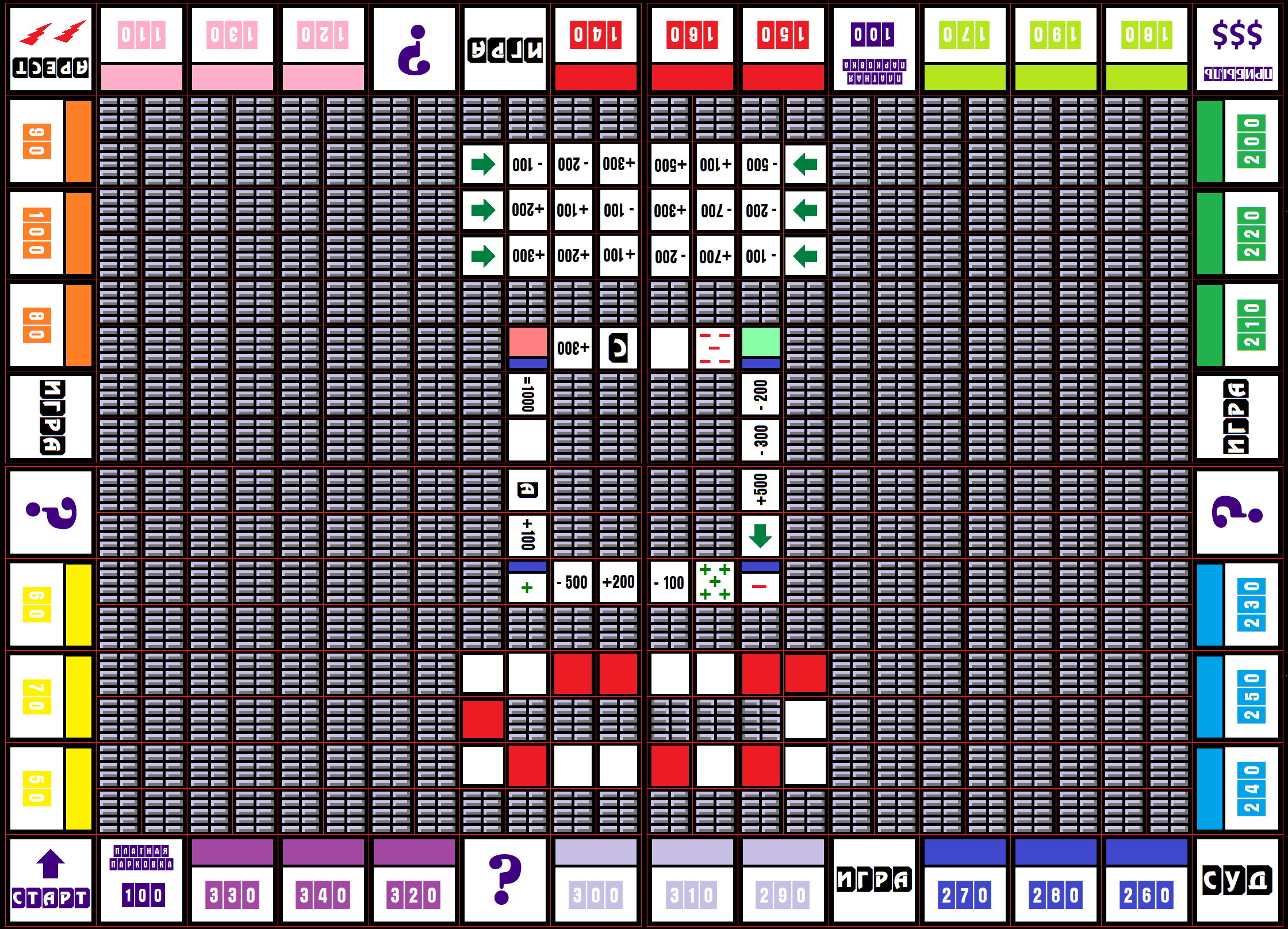 Большое игровое поле экономической игры «Бизнес — есть бизнес…»